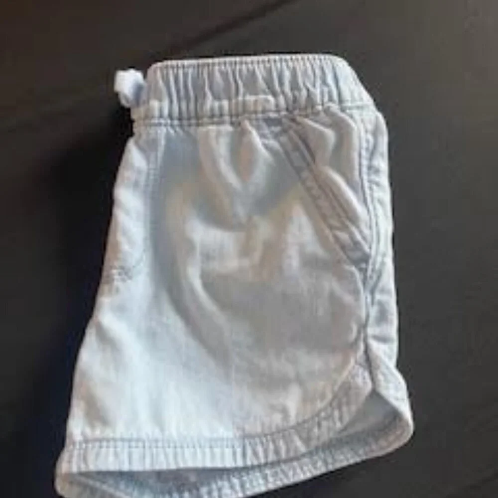 The Children’s Place Girls Chambray Pull-On Shorts – Size 3T (Cloudless Wash)